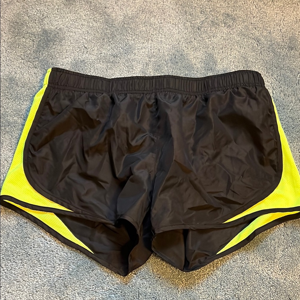 90 Degrees Black and Lime Athletic Shorts for Men